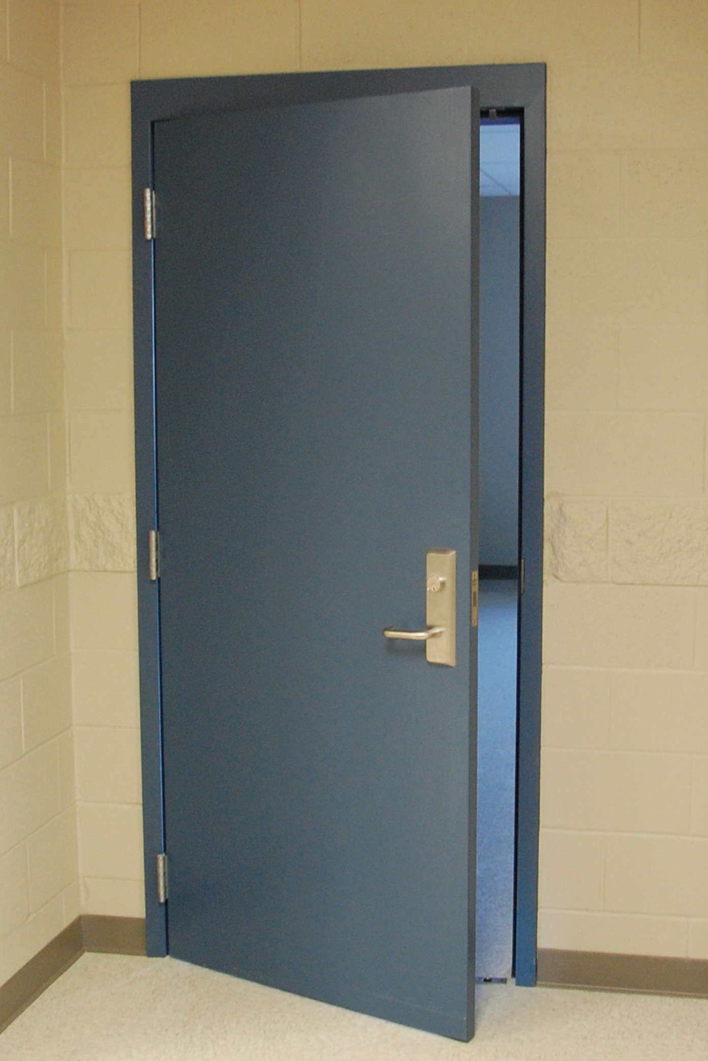 Brown custom steel office door