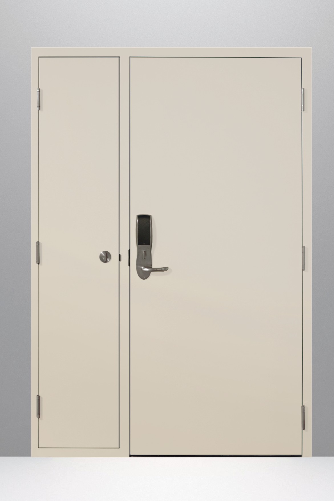 Brown custom steel office door